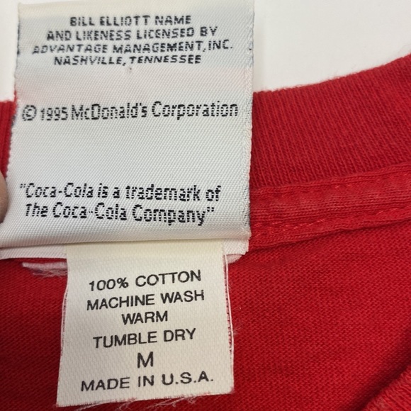 Vintage Bill Elliott/McDonalds Racing Team #94 Short Sleeve Tee Shirt - Picture 8 of 8